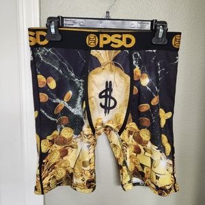 NWOT PSD Underwear Boxer Briefs Large Black and Gold 💰